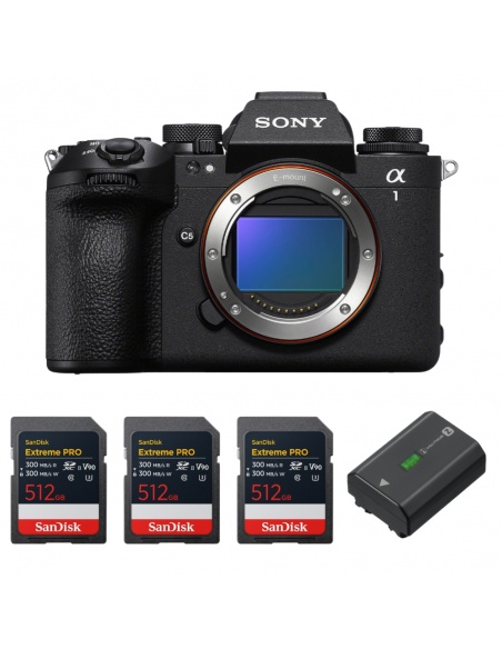 Sony alpha 1 II + 3 SanDisk 512GB Extreme PRO UHS-II SDXC + Sony NP-FZ100|MCZ DIRECT