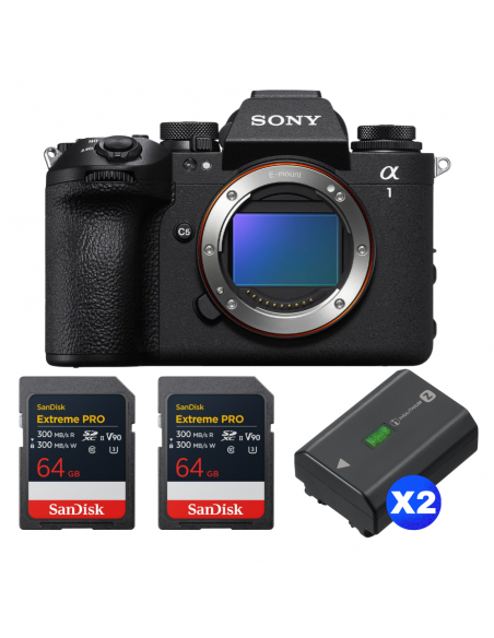 Sony alpha 1 II + 2 SanDisk 64GB Extreme PRO UHS-II SDXC + 2 Sony NP-FZ100|MCZ DIRECT