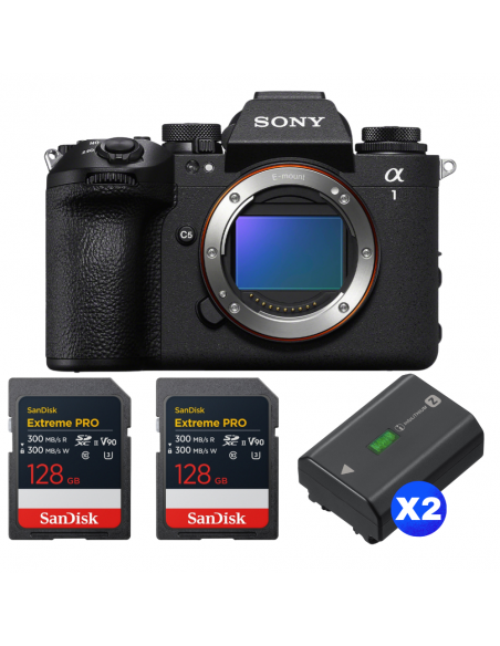 Sony alpha 1 II + 2 SanDisk 128GB Extreme PRO UHS-II SDXC + 2 Sony NP-FZ100|MCZ DIRECT