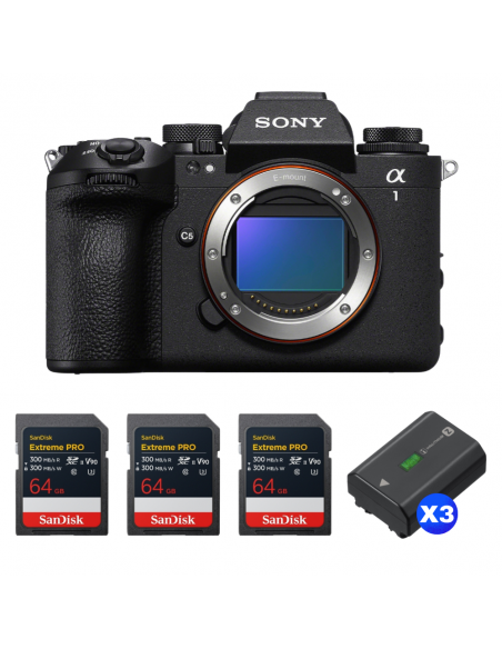 Sony alpha 1 II + 3 SanDisk 64GB Extreme PRO UHS-II SDXC + 3 Sony NP-FZ100|MCZ DIRECT