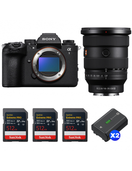 Sony alpha 1 II + FE 16-35mm f/2.8 GM II + 3 SanDisk 512GB Extreme PRO UHS-II SDXC + 2 Sony NP-FZ100|MCZ DIRECT
