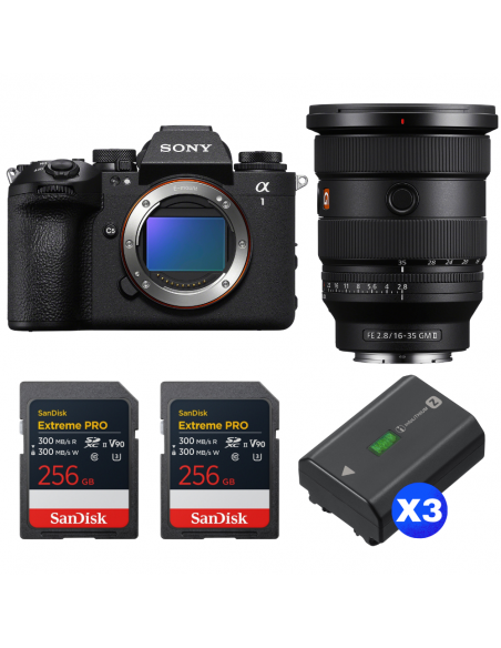 Sony alpha 1 II + FE 16-35mm f/2.8 GM II + 2 SanDisk 256GB Extreme PRO UHS-II SDXC + 3 Sony NP-FZ100|MCZ DIRECT