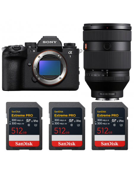 Sony alpha 1 II + FE 28-70mm f/2 GM + 3 SanDisk 512GB Extreme PRO UHS-II SDXC|MCZ DIRECT