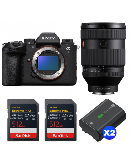 Sony alpha 1 II + FE 28-70mm f/2 GM + 2 SanDisk 512GB Extreme PRO UHS-II SDXC + 2 Sony NP-FZ100|MCZ DIRECT