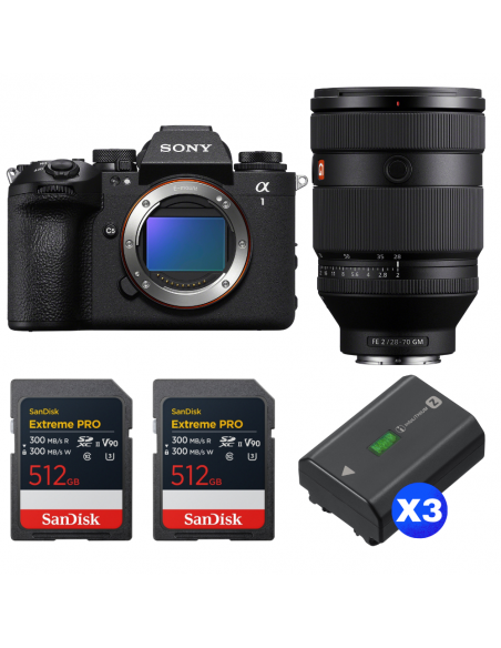Sony alpha 1 II + FE 28-70mm f/2 GM + 2 SanDisk 512GB Extreme PRO UHS-II SDXC + 3 Sony NP-FZ100|MCZ DIRECT