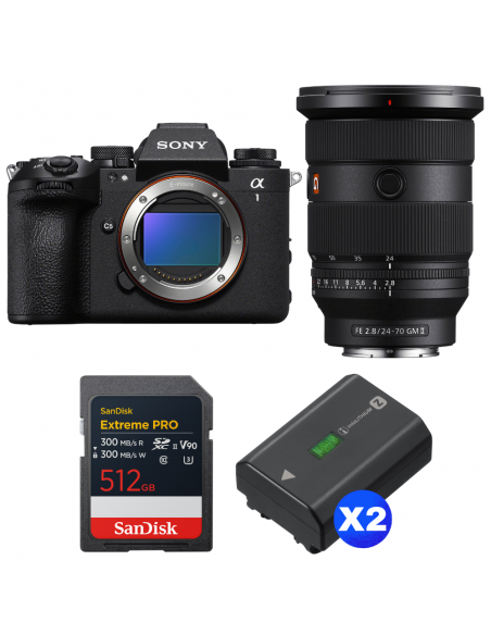 Sony alpha 1 II + FE 24-70mm f/2.8 GM II + 1 SanDisk 512GB Extreme PRO UHS-II SDXC + 2 Sony NP-FZ100|MCZ DIRECT