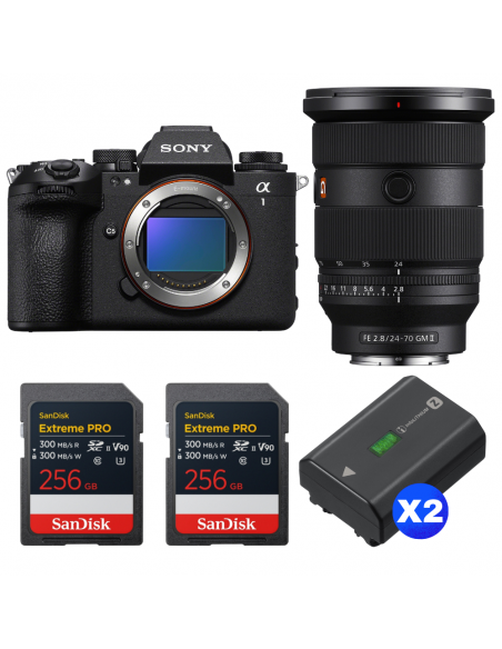 Sony alpha 1 II + FE 24-70mm f/2.8 GM II + 2 SanDisk 256GB Extreme PRO UHS-II SDXC + 2 Sony NP-FZ100|MCZ DIRECT