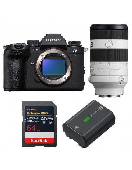 Sony alpha 1 II + FE 70-200mm f/4 Macro G OSS II + 1 SanDisk 64GB Extreme PRO UHS-II SDXC + Sony NP-FZ100|MCZ DIRECT