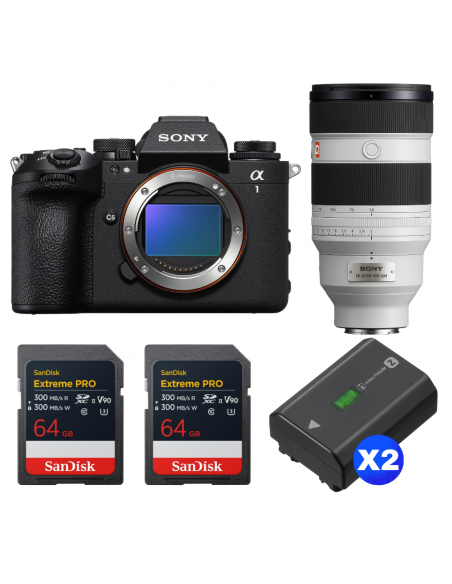 Sony alpha 1 II + FE 50-150mm f/2 GM + 2 SanDisk 64GB Extreme PRO UHS-II SDXC + 2 Sony NP-FZ100