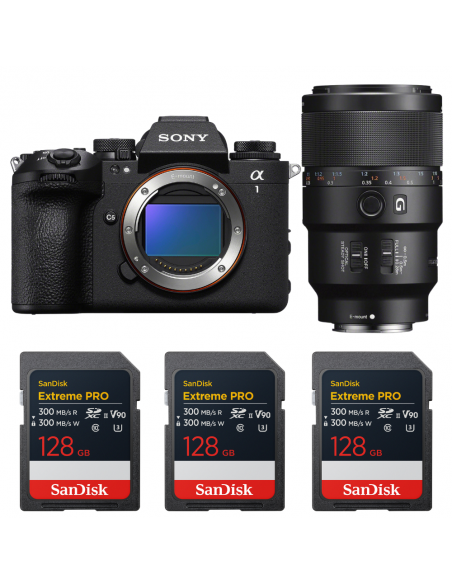 Sony alpha 1 II + FE 90mm f/2.8 Macro G OSS + 3 SanDisk 128GB Extreme PRO UHS-II SDXC|MCZ DIRECT