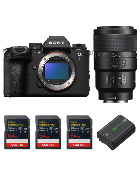 Sony alpha 1 II + FE 90mm f/2.8 Macro G OSS + 3 SanDisk 64GB Extreme PRO UHS-II SDXC + Sony NP-FZ100|MCZ DIRECT