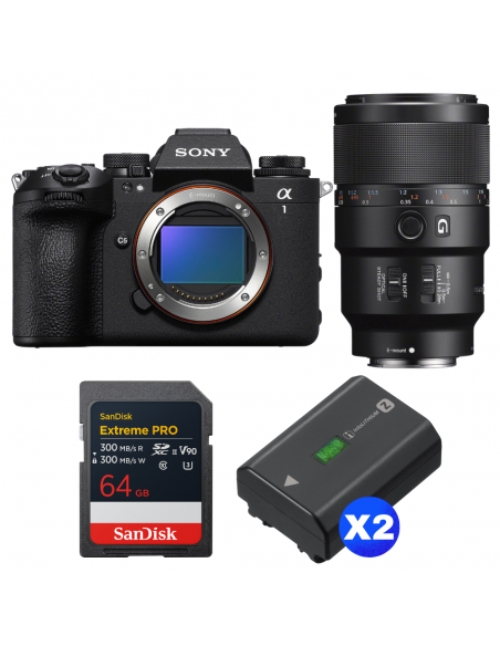 Sony alpha 1 II + FE 90mm f/2.8 Macro G OSS + 1 SanDisk 64GB Extreme PRO UHS-II SDXC + 2 Sony NP-FZ100|MCZ DIRECT