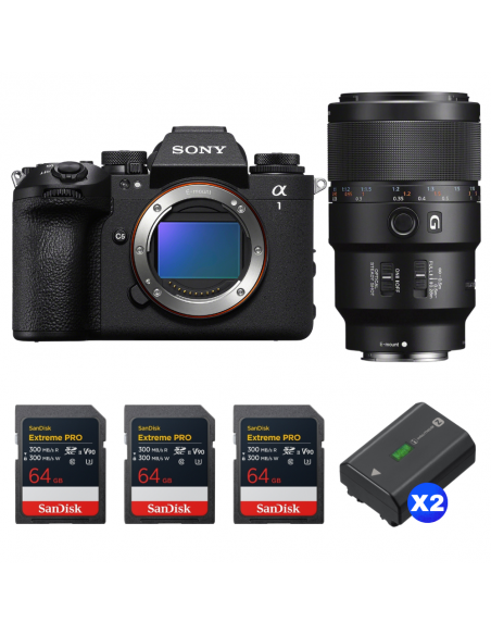 Sony alpha 1 II + FE 90mm f/2.8 Macro G OSS + 3 SanDisk 64GB Extreme PRO UHS-II SDXC + 2 Sony NP-FZ100|MCZ DIRECT