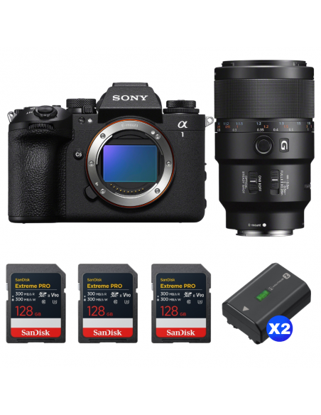Sony alpha 1 II + FE 90mm f/2.8 Macro G OSS + 3 SanDisk 128GB Extreme PRO UHS-II SDXC + 2 Sony NP-FZ100|MCZ DIRECT