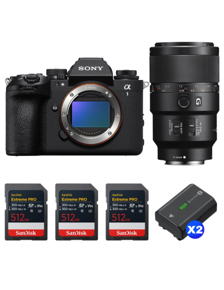 Sony alpha 1 II + FE 90mm f/2.8 Macro G OSS + 3 SanDisk 512GB Extreme PRO UHS-II SDXC + 2 Sony NP-FZ100|MCZ DIRECT