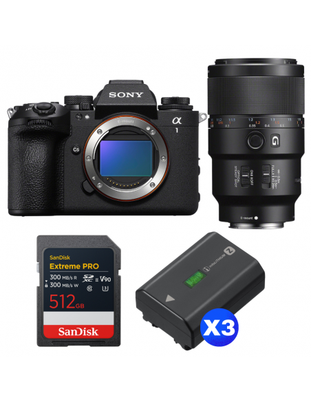 Sony alpha 1 II + FE 90mm f/2.8 Macro G OSS + 1 SanDisk 512GB Extreme PRO UHS-II SDXC + 3 Sony NP-FZ100|MCZ DIRECT