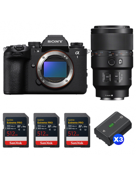 Sony alpha 1 II + FE 90mm f/2.8 Macro G OSS + 3 SanDisk 512GB Extreme PRO UHS-II SDXC + 3 Sony NP-FZ100|MCZ DIRECT
