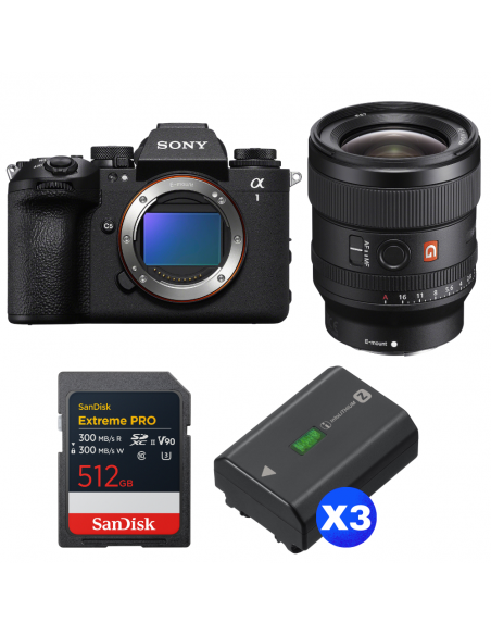 Sony alpha 1 II + FE 24mm f/1.4 GM + 1 SanDisk 512GB Extreme PRO UHS-II SDXC + 3 Sony NP-FZ100|MCZ DIRECT