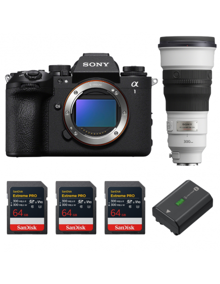 Sony alpha 1 II + FE 300mm f/2.8 GM OSS + 3 SanDisk 64GB Extreme PRO UHS-II SDXC + Sony NP-FZ100|MCZ DIRECT