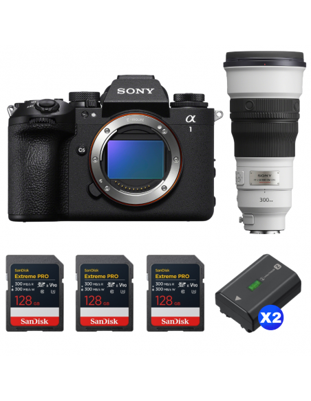 Sony alpha 1 II + FE 300mm f/2.8 GM OSS + 3 SanDisk 128GB Extreme PRO UHS-II SDXC + 2 Sony NP-FZ100|MCZ DIRECT