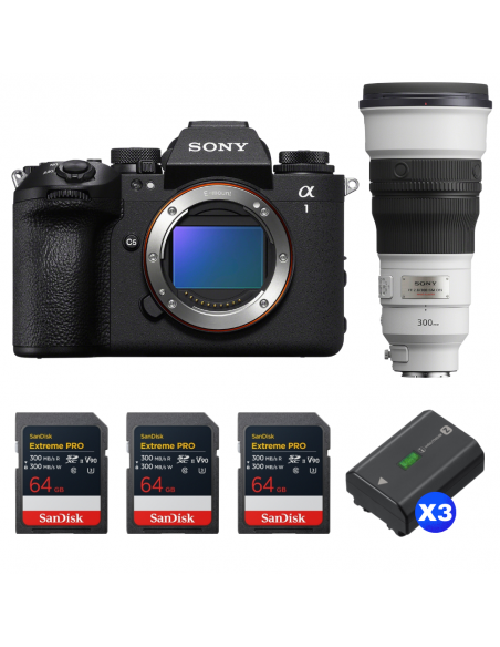 Sony alpha 1 II + FE 300mm f/2.8 GM OSS + 3 SanDisk 64GB Extreme PRO UHS-II SDXC + 3 Sony NP-FZ100|MCZ DIRECT