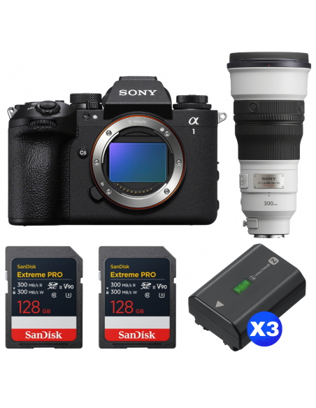 Sony alpha 1 II + FE 300mm f/2.8 GM OSS + 2 SanDisk 128GB Extreme PRO UHS-II SDXC + 3 Sony NP-FZ100|MCZ DIRECT