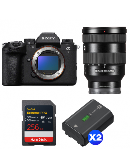 Sony alpha 1 II + FE 24-105mm f/4 G OSS + 1 SanDisk 256GB Extreme PRO UHS-II SDXC + 2 Sony NP-FZ100|MCZ DIRECT