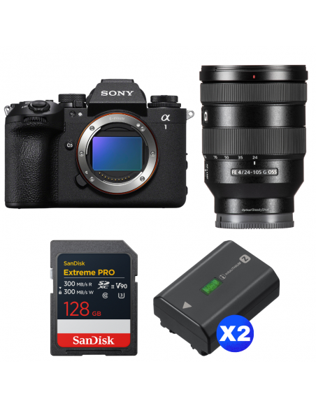 Sony alpha 1 II + FE 24-105mm f/4 G OSS + 1 SanDisk 128GB Extreme PRO UHS-II SDXC + 2 Sony NP-FZ100|MCZ DIRECT