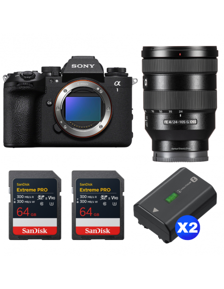 Sony alpha 1 II + FE 24-105mm f/4 G OSS + 2 SanDisk 64GB Extreme PRO UHS-II SDXC + 2 Sony NP-FZ100|MCZ DIRECT