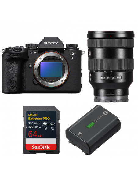 Sony alpha 1 II + FE 24-105mm f/4 G OSS + 1 SanDisk 64GB Extreme PRO UHS-II SDXC + Sony NP-FZ100|MCZ DIRECT