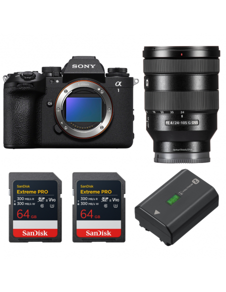 Sony alpha 1 II + FE 24-105mm f/4 G OSS + 2 SanDisk 64GB Extreme PRO UHS-II SDXC + Sony NP-FZ100|MCZ DIRECT