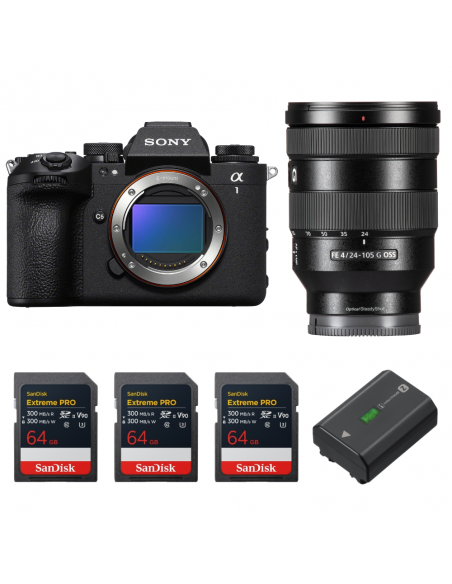 Sony alpha 1 II + FE 24-105mm f/4 G OSS + 3 SanDisk 64GB Extreme PRO UHS-II SDXC + Sony NP-FZ100|MCZ DIRECT