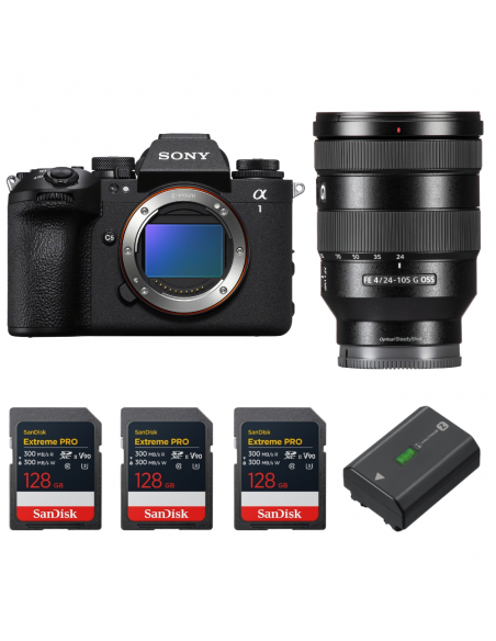 Sony alpha 1 II + FE 24-105mm f/4 G OSS + 3 SanDisk 128GB Extreme PRO UHS-II SDXC + Sony NP-FZ100|MCZ DIRECT