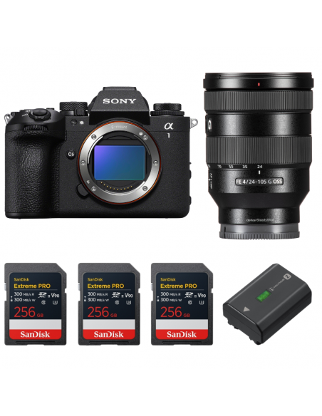 Sony alpha 1 II + FE 24-105mm f/4 G OSS + 3 SanDisk 256GB Extreme PRO UHS-II SDXC + Sony NP-FZ100|MCZ DIRECT