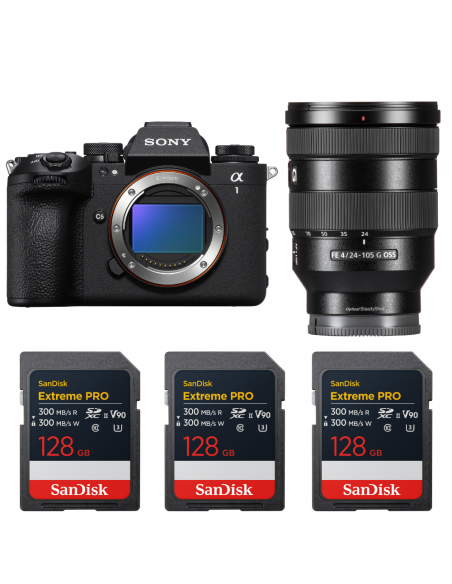Sony alpha 1 II + FE 24-105mm f/4 G OSS + 3 SanDisk 128GB Extreme PRO UHS-II SDXC|MCZ DIRECT