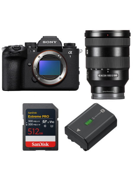 Sony alpha 1 II + FE 24-105mm f/4 G OSS + 1 SanDisk 512GB Extreme PRO UHS-II SDXC + Sony NP-FZ100|MCZ DIRECT