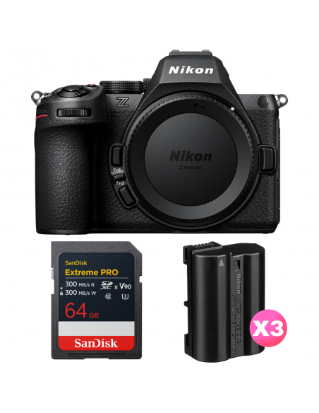 Nikon Z5 II + 1 SanDisk 64GB Extreme PRO UHS-II SDXC + 3 Nikon EN-EL15c|MCZ DIRECT