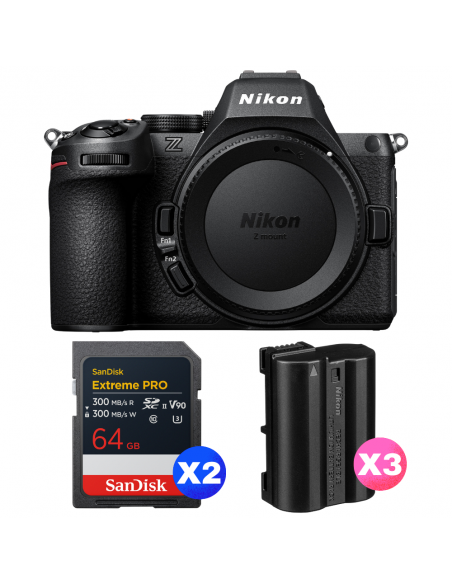 Nikon Z5 II + 2 SanDisk 64GB Extreme PRO UHS-II SDXC + 3 Nikon EN-EL15c|MCZ DIRECT