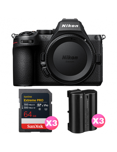 Nikon Z5 II + 3 SanDisk 64GB Extreme PRO UHS-II SDXC + 3 Nikon EN-EL15c|MCZ DIRECT