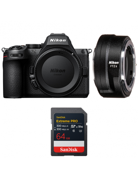 Nikon Z5 II + FTZ II + 1 SanDisk 64GB Extreme PRO UHS-II SDXC