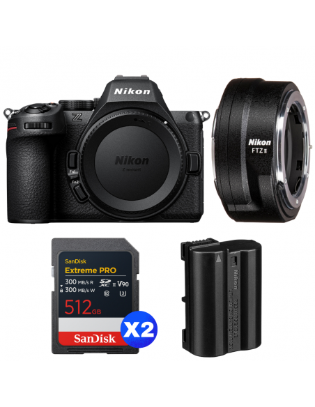 Nikon Z5 II + FTZ II + 2 SanDisk 512GB Extreme PRO UHS-II SDXC + Nikon EN-EL15c|MCZ DIRECT