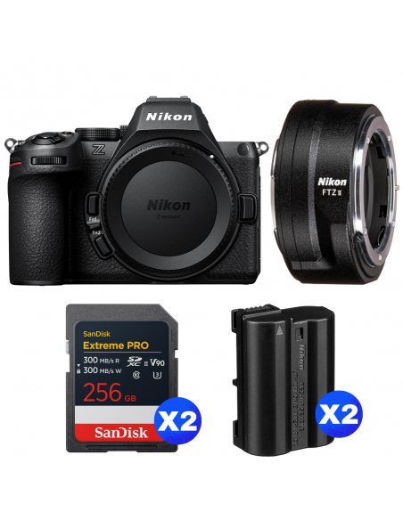Nikon Z5 II + FTZ II + 2 SanDisk 256GB Extreme PRO UHS-II SDXC + 2 Nikon EN-EL15c|MCZ DIRECT