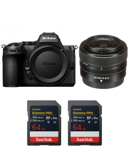 Nikon Z5 II + 24-50mm f/4-6.3 + 2 SanDisk 64GB Extreme PRO UHS-II SDXC|MCZ DIRECT