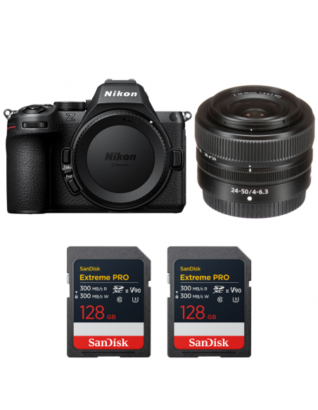 Nikon Z5 II + 24-50mm f/4-6.3 + 2 SanDisk 128GB Extreme PRO UHS-II SDXC|MCZ DIRECT