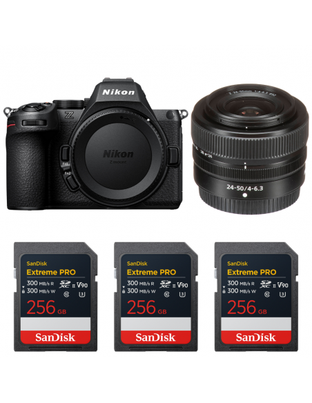 Nikon Z5 II + 24-50mm f/4-6.3 + 3 SanDisk 256GB Extreme PRO UHS-II SDXC|MCZ DIRECT