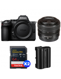 Nikon Z5 II + 24-50mm f/4-6.3 + 2 SanDisk 64GB Extreme PRO UHS-II SDXC + Nikon EN-EL15c