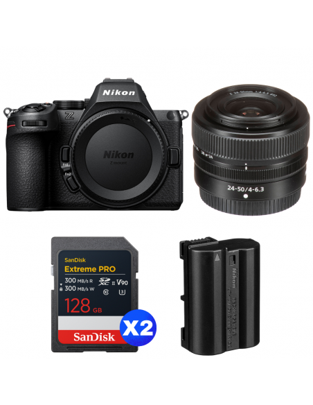 Nikon Z5 II + 24-50mm f/4-6.3 + 2 SanDisk 128GB Extreme PRO UHS-II SDXC + Nikon EN-EL15c|MCZ DIRECT