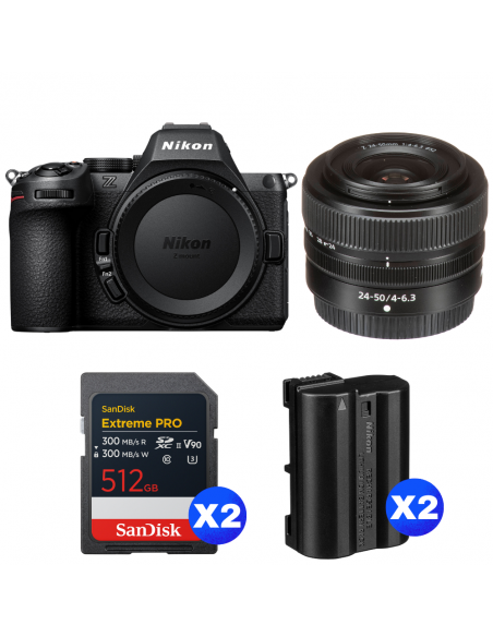 Nikon Z5 II + 24-50mm f/4-6.3 + 2 SanDisk 512GB Extreme PRO UHS-II SDXC + 2 Nikon EN-EL15c|MCZ DIRECT
