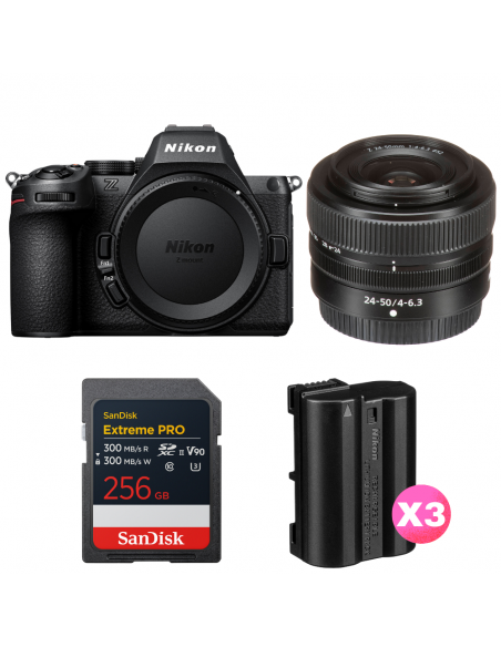Nikon Z5 II + 24-50mm f/4-6.3 + 1 SanDisk 256GB Extreme PRO UHS-II SDXC + 3 Nikon EN-EL15c|MCZ DIRECT