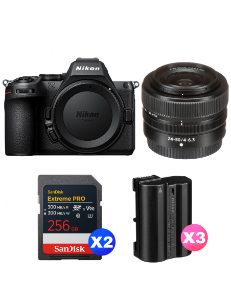 Nikon Z5 II + 24-50mm f/4-6.3 + 2 SanDisk 256GB Extreme PRO UHS-II SDXC + 3 Nikon EN-EL15c|MCZ DIRECT